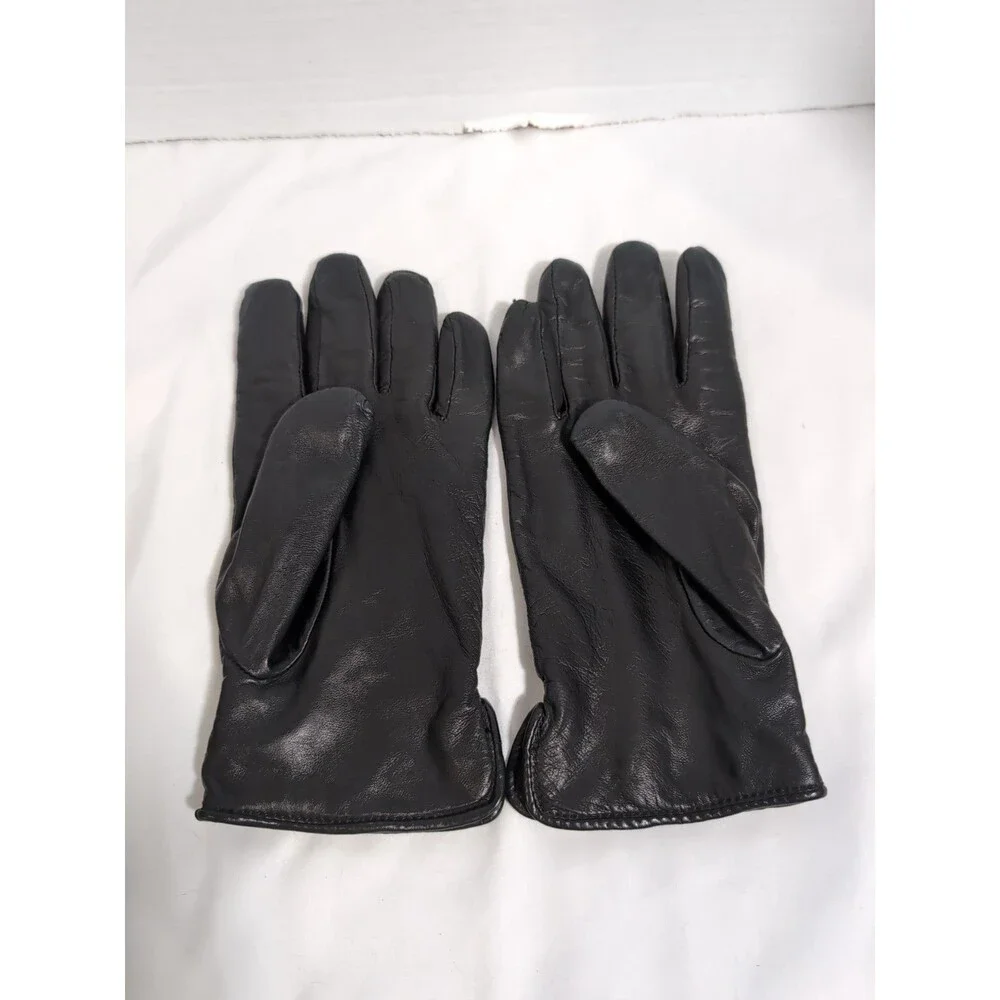 GRANDOE BLACK LEATHER DRIVING GLOVES WOMEN'S SIZE XL CLASSIC NEW